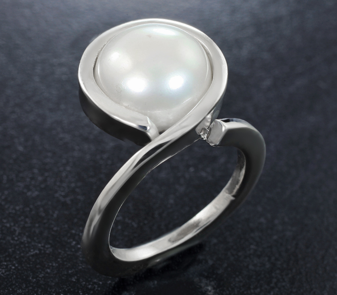 Серебро 925 Кольцо с морской жемчужиной 5,33 карата