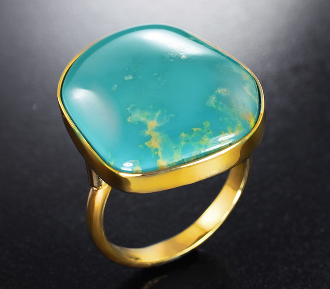 Серебро 925 Кольцо с бирюзой 15,76 карата