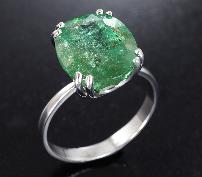 Золото Кольцо с параиба турмалином 7,9 карата