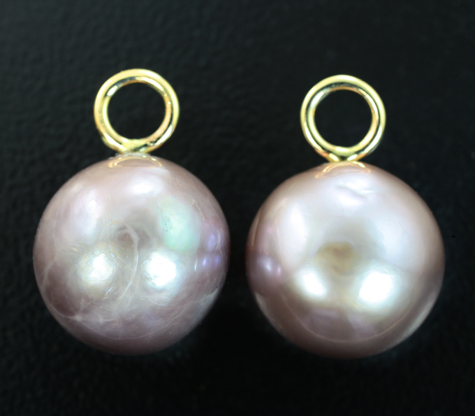 Золото Подвесы для серег с цветным жемчугом 23,48 карата