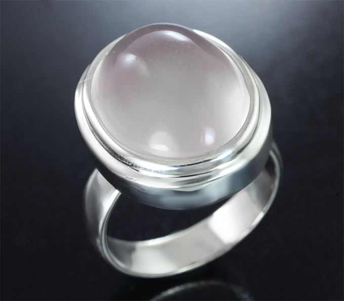 Серебро 925 Кольцо c розовым кварцем 21,65 карата 