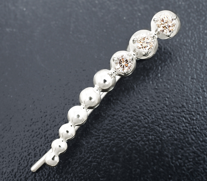 Золото Кафф с розовыми бриллиантами 0,34 карата