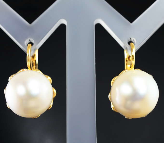 Золото Серьги с морским жемчугом 24,81 карата