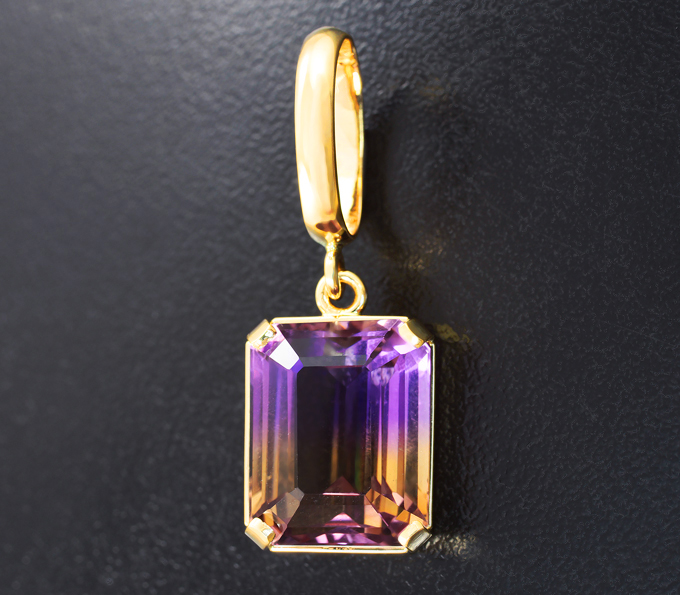 Золото Кулон с аметрином 10,91 карата