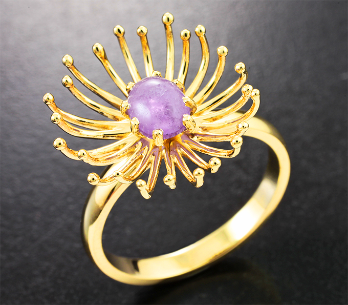 Золото Кольцо с хакманитом 0,67 карата