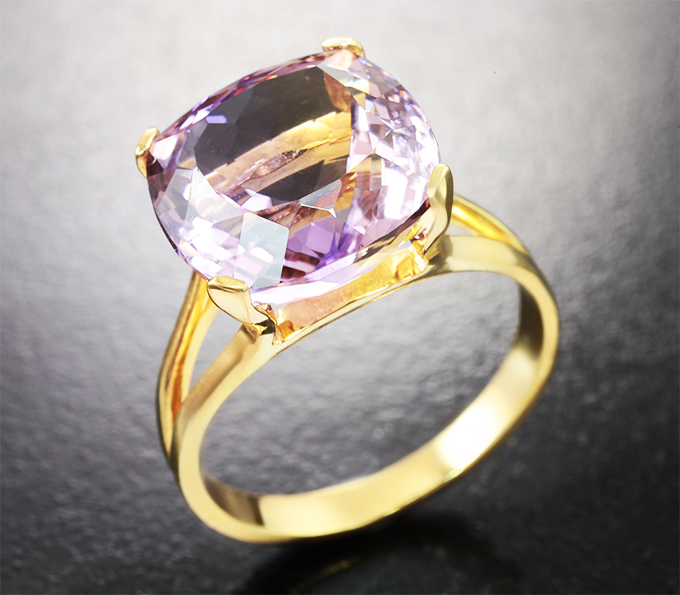 Серебро 925 Кольцо с чистейшим аметрином 7,74 карата