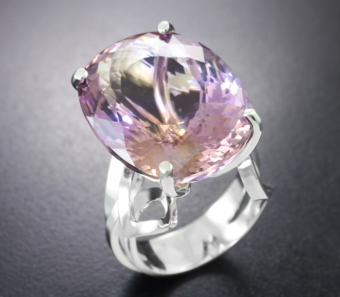 Серебро 925 Кольцо с чистейшим аметрином 25 карат