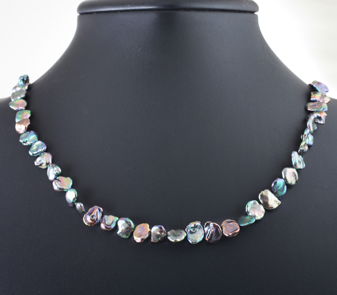 Серебро 925 Колье с жемчугом барокко 89,75 карата