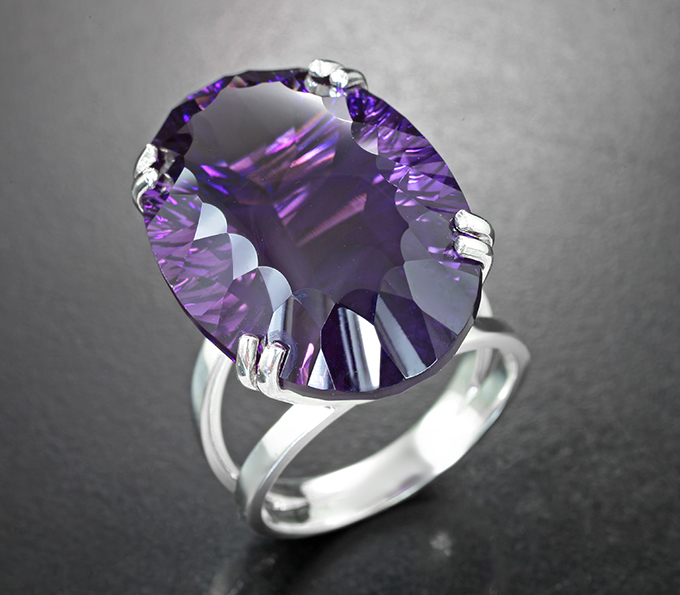 Серебро 925 Кольцо с аметистом 37,35 карата