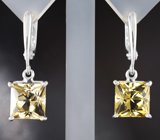 Серьги с цитринами 9,5 карата