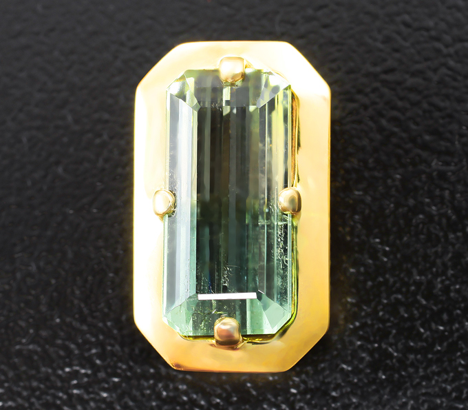 Золото Кулон с полихромным турмалином 3,95 карата