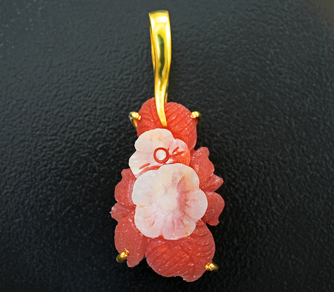 Серебро 925 Кулон с резным полихромным агатом 10,79 карата