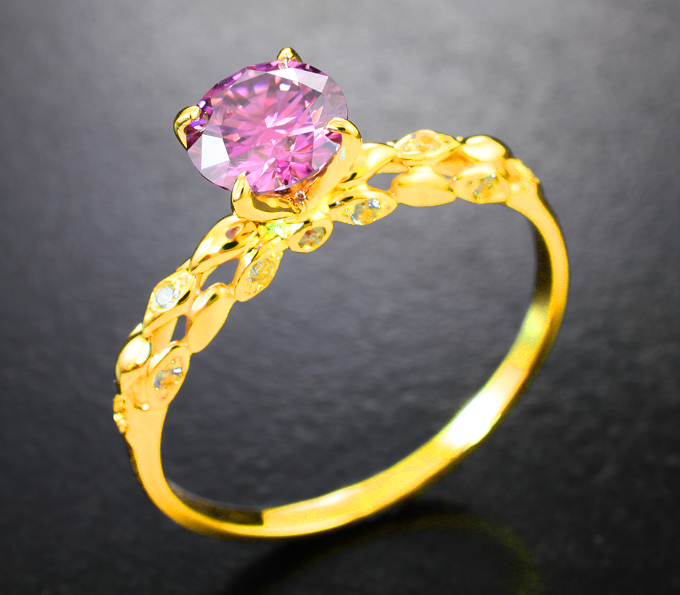 Золото Кольцо с муассанитом 0,89 карата