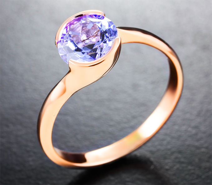 Золото Кольцо с танзанитом 1,32 карата