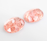 Пара земляничного кварца 5,23 карата
