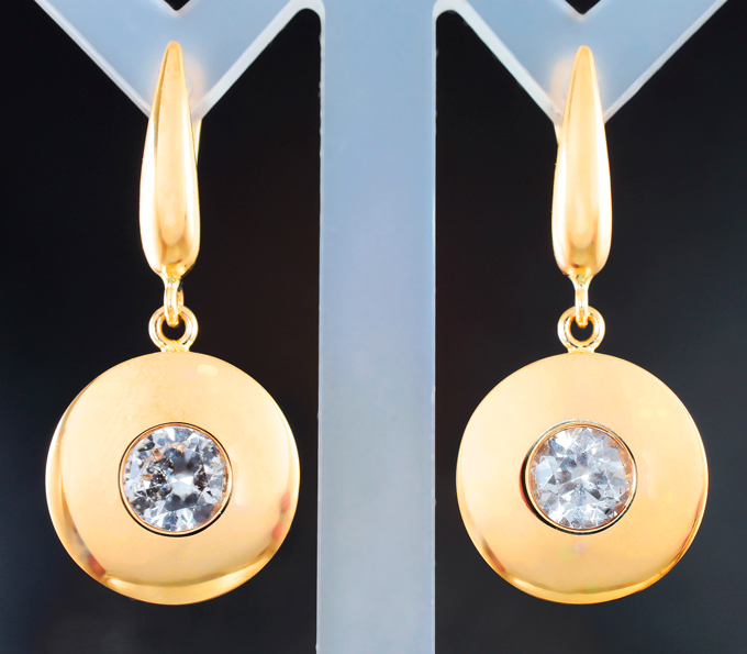 Золото Серьги с фенакитами 2,75 карата