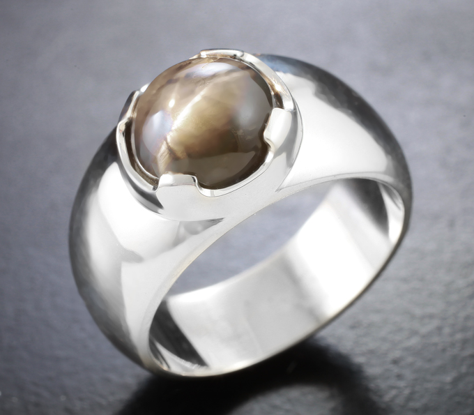 Серебро 925 Кольцо с хризобериллом 3,04 карата