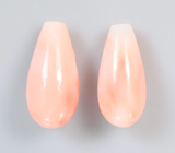 Подвесы для серег с solid кораллом 4,84 карата