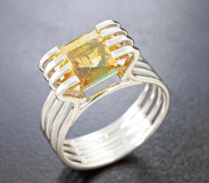 Серебро 925 Кольцо со сфалеритом 6,57 карата