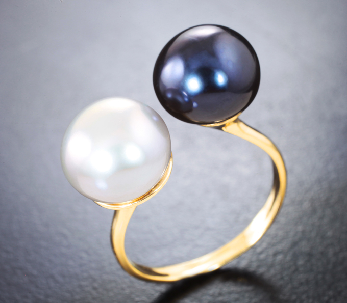 Золото Кольцо с морским жемчугом 12,15 карата