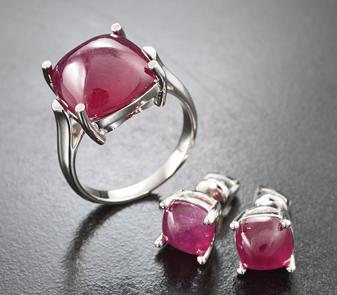 Золото Комплект с рубинами 13,94 карата