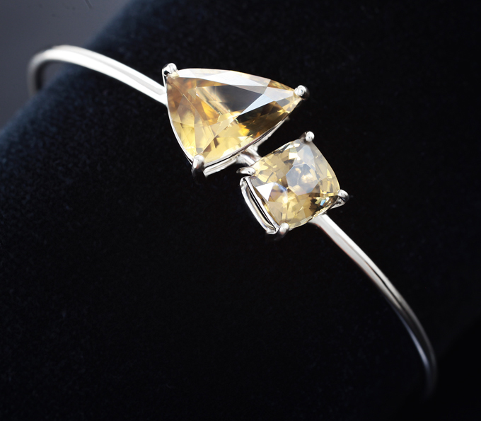 Золото Браслет с цирконами 7,41 карата