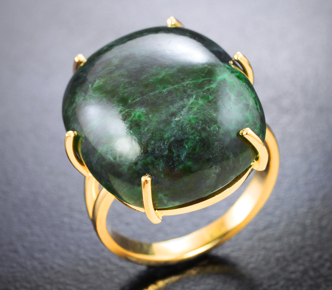 Золото Кольцо с редким крупным мау-сит-ситом 24,33 карата