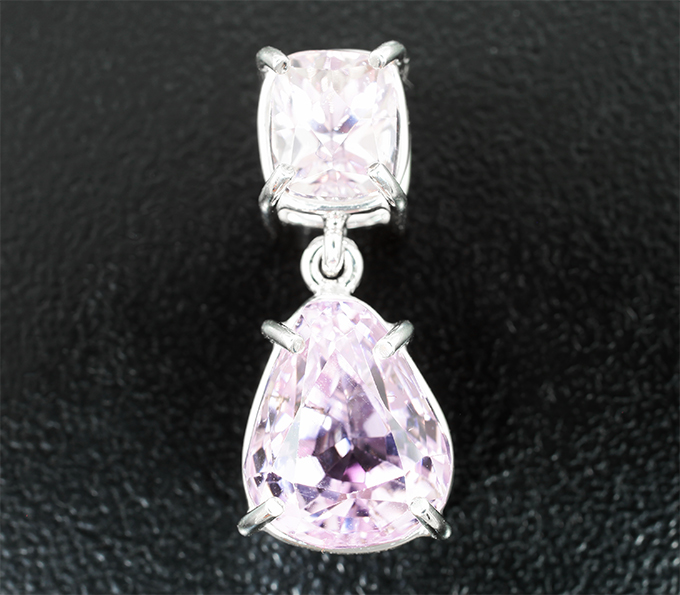 Серебро 925 Кулон с кунцитами 7,58 карата