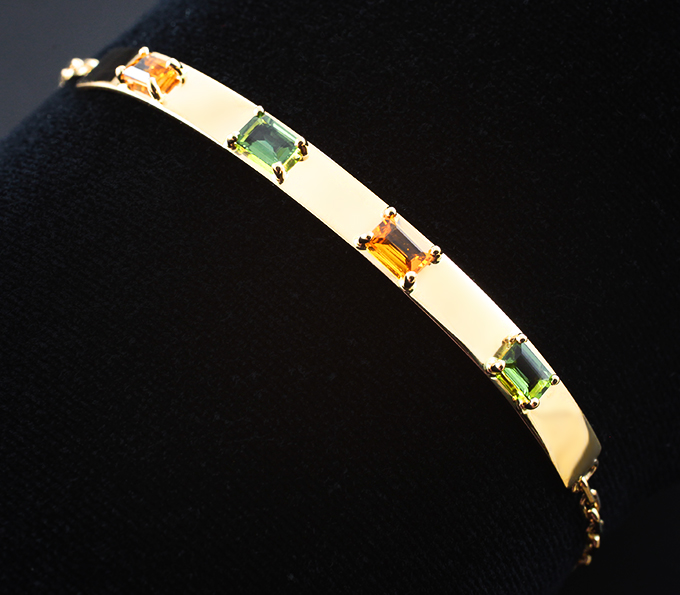 Золото Браслет с сапфирами 1,61 карата