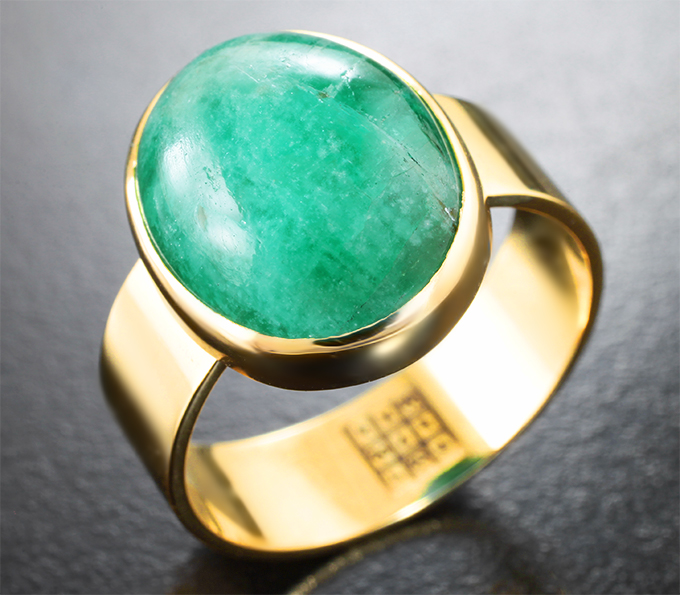 Золото Кольцо с уральским изумрудом 10,58 карата