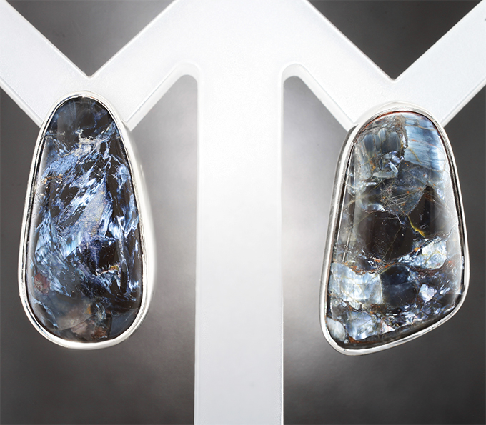 Серебро 925 Серьги с петерситами 13,04 карата