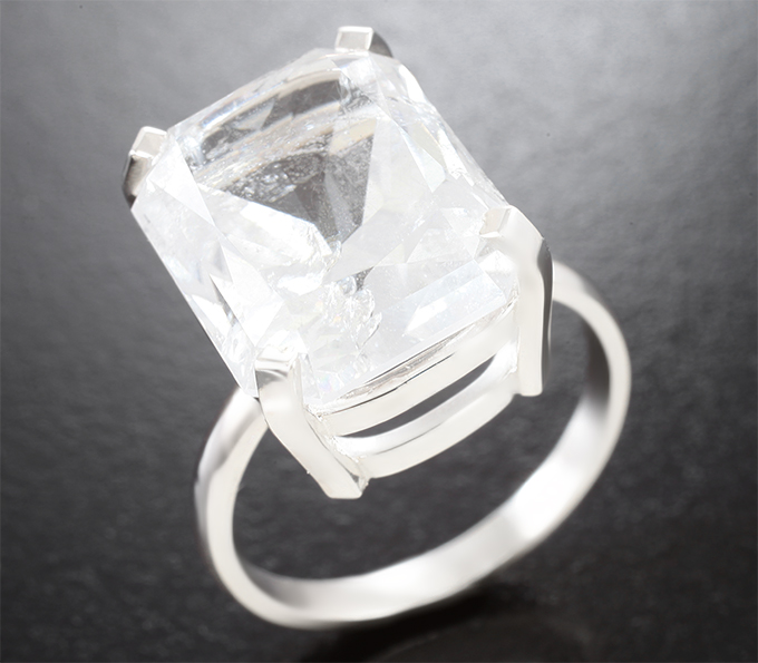 Серебро 925 Кольцо с фенакитом музейного размера 12,92 карата