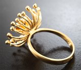 Кольцо с желтым сапфиром 1,42 карата и бриллиантами