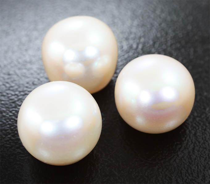 Набор из 3 морских жемчужин барокко 24,64 карата! Исключительный люстр