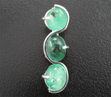 Кулон с уральскими изумрудами 2,91 карата Серебро 925