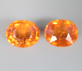Пара спессартинов гранатов «фанта» 4,88 карата