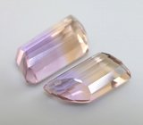 Пара аметринов авторской огранки 12,83 карата