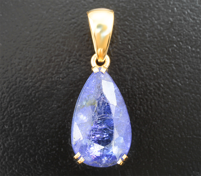 Золото Кулон с танзанитом 5,83 карата