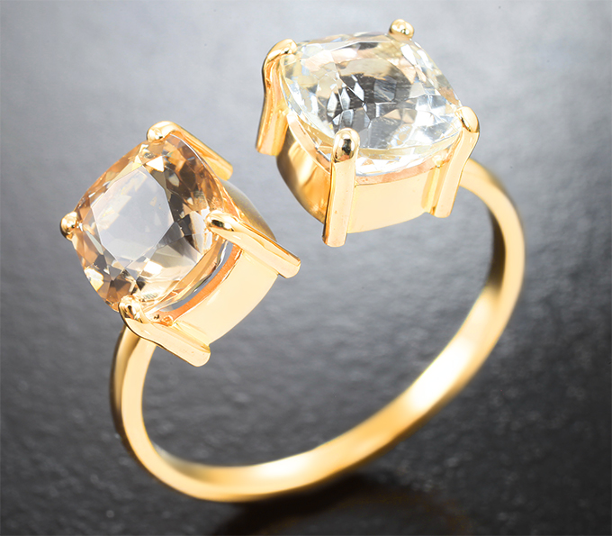 Золото Кольцо cо скаполитами 3,29 карата