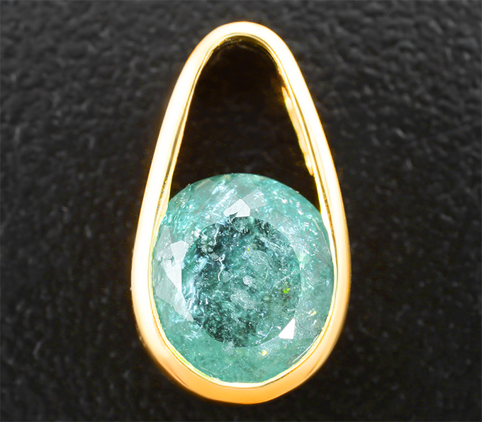 Золото Кулон с параиба турмалином 2,3 карата