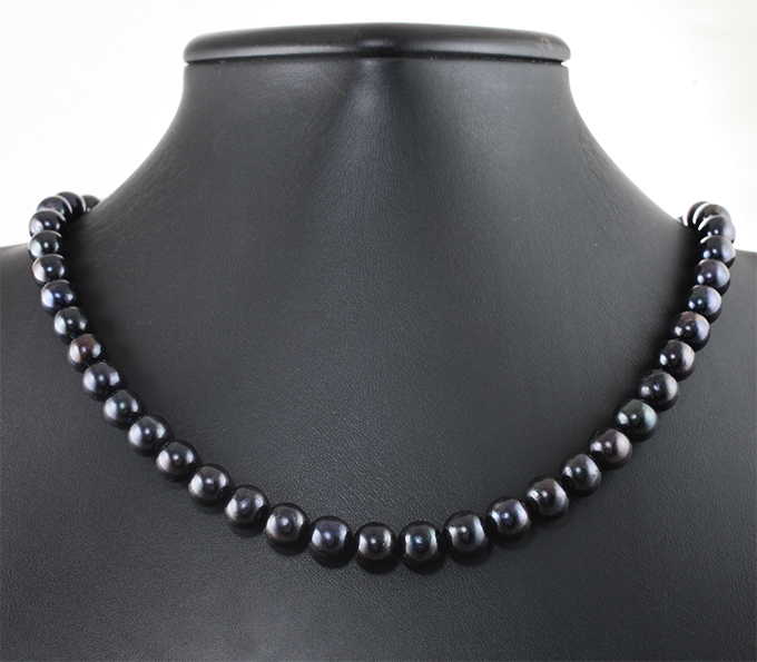 Серебро 925 Колье с цветным жемчугом барокко 211,55 карата