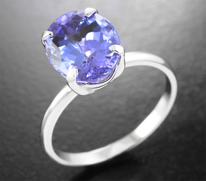 Золото Кольцо с танзанитом 2,93 карата