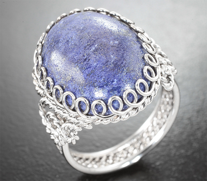 Золото Кольцо с лазуритом 15,55 карата