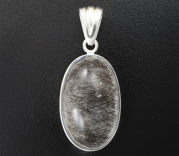 Серебро 925 Кулон с крупным рутиловым кварцем 26 карата