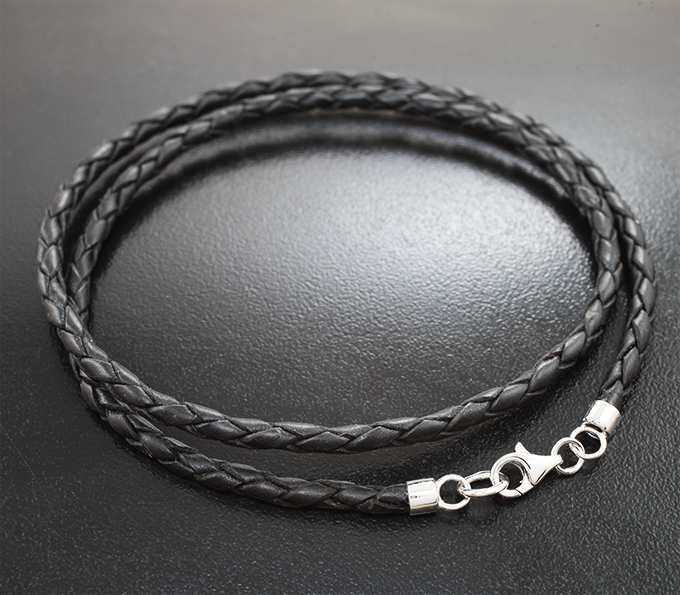 Золото Плетеный шнур из телячьей кожи