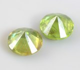 Пара уральских демантоидов 1 карат