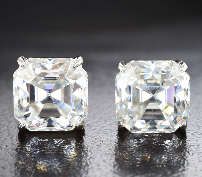 Серебро 925 Пусеты с муассанитами 5,23 карата