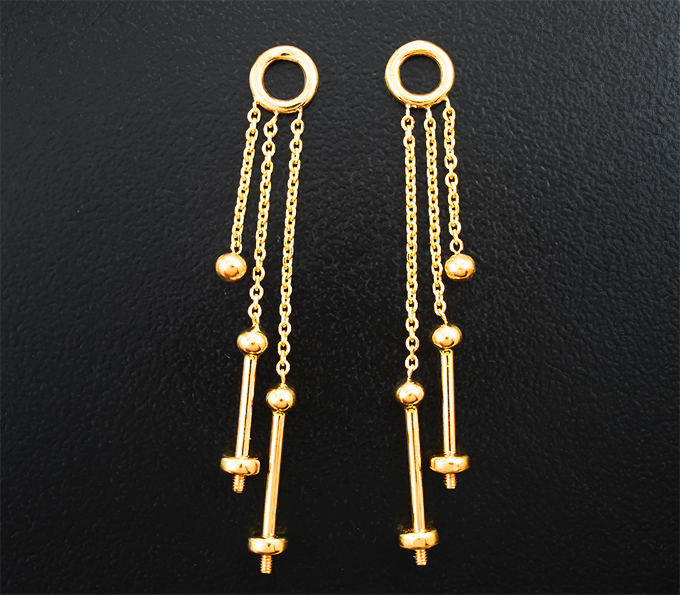 Золото Золотые подвесы для серег