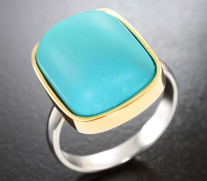 Золото Кольцо с бирюзой 9,51 карата