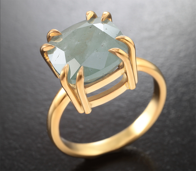 Серебро 925 Кольцо с уральским александритом 5,07 карата